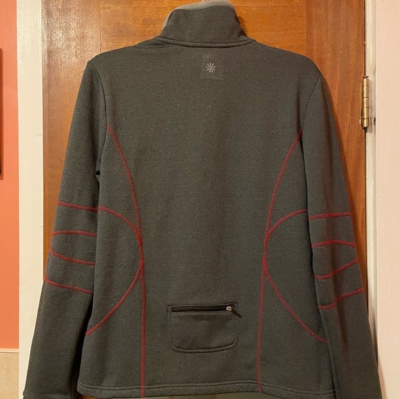 Athleta Women Zip Fleece Workout Gym Jacket-L - Picture 5 of 9